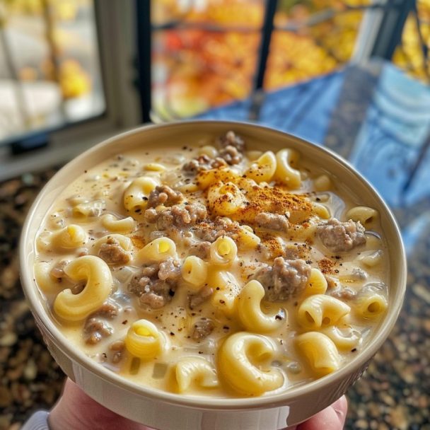 Quick and Hearty One-Pot Macaroni Cheeseburger Soup – Comfort in a Bowl ...